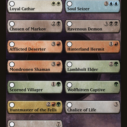 Dark Ascension Checklist [Dark Ascension Tokens]
