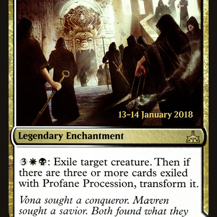 Profane Procession // Tomb of the Dusk Rose (compasslanddfc) [Rivals of Ixalan Promos] Prerelease Foil