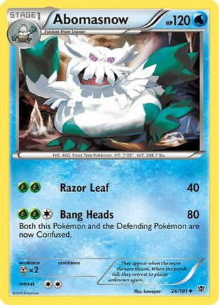 Abomasnow - 26/106 [Plasma Blast] Reverse Holofoil