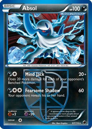Absol (Team Plasma) - 67/106 [Plasma Freeze] Holofoil