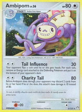 Ambipom - 3/123 [Mysterious Treasures] Reverse Holofoil