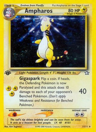 Ampharos - 1/111 [Neo Genesis] Unlimited Holofoil
