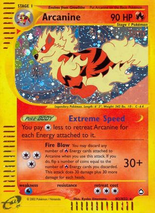 Arcanine (H2) - H2/null [Aquapolis] Holofoil