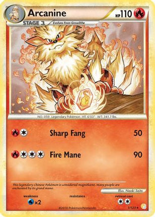Arcanine - 1/106 [HeartGold SoulSilver] Reverse Holofoil