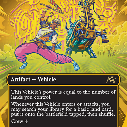 Lumbering Worldwagon (Borderless) (First-Place Foil) [Aetherdrift] Foil