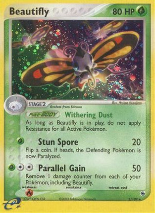 Beautifly - 2/95 [Ruby and Sapphire] Reverse Holofoil