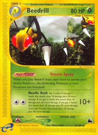 Beedrill (5) - 5/144 [Skyridge] Reverse Holofoil