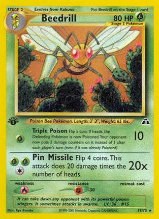Beedrill - 18/75 [Neo Discovery] 1st Edition