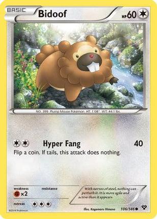 Bidoof - 106/106 [XY Base Set] Reverse Holofoil