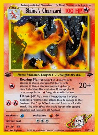 Blaine's Charizard - 2/132 [Gym Challenge] Unlimited Holofoil