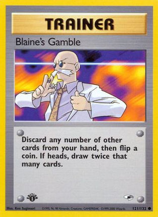 Blaine's Gamble - 121/132 [Gym Heroes] 1st Edition