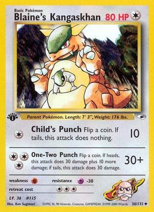Blaine's Kangaskhan - 36/132 [Gym Heroes] 1st Edition
