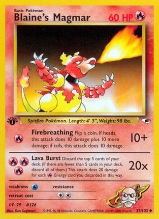 Blaine's Magmar - 37/132 [Gym Heroes] 1st Edition