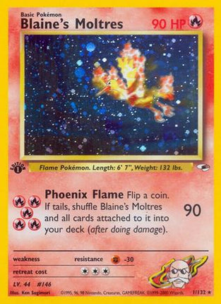 Blaine's Moltres - 1/132 [Gym Heroes] 1st Edition Holofoil