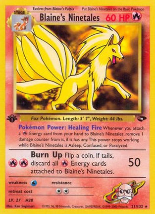 Blaine's Ninetales - 21/132 [Gym Challenge] 1st Edition