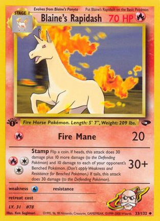 Blaine's Rapidash - 33/132 [Gym Challenge] 1st Edition