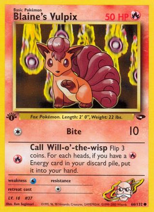Blaine's Vulpix - 66/132 [Gym Challenge] Unlimited