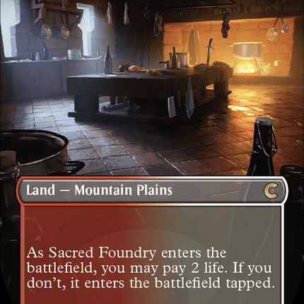 Sacred Foundry (Borderless) [Ravnica: Clue Edition] Foil
