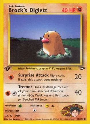 Brock's Diglett - 67/132 [Gym Challenge] 1st Edition