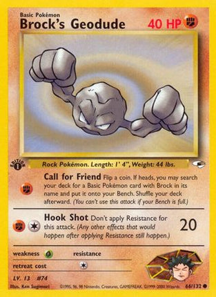 Brock's Geodude (66) - 66/132 [Gym Heroes] Unlimited