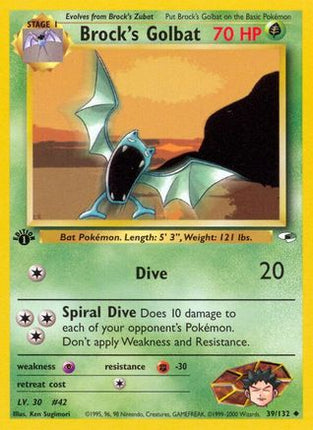 Brock's Golbat - 39/132 [Gym Heroes] 1st Edition
