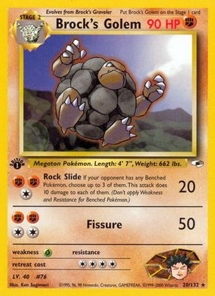 Brock's Golem - 20/132 [Gym Heroes] 1st Edition