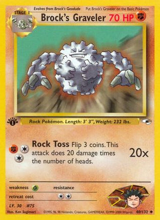 Brock's Graveler - 40/132 [Gym Heroes] Unlimited
