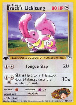 Brock's Lickitung - 41/132 [Gym Heroes] 1st Edition