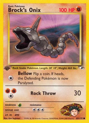 Brock's Onix (69) - 69/132 [Gym Heroes] Unlimited