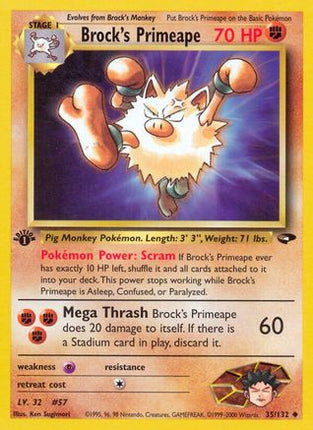 Brock's Primeape - 35/132 [Gym Challenge] 1st Edition