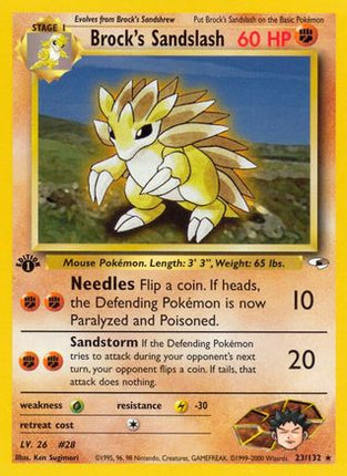 Brock's Sandslash - 23/132 [Gym Heroes] 1st Edition