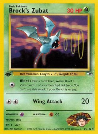 Brock's Zubat (24) - 24/132 [Gym Heroes] 1st Edition