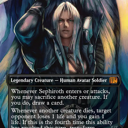 Sephiroth, Fabled SOLDIER // Sephiroth, One-Winged Angel (Borderless) [FINAL FANTASY] Foil