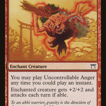 Uncontrollable Anger [Champions of Kamigawa]