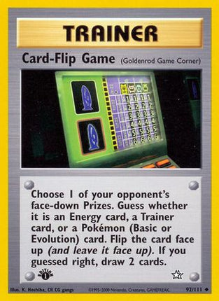 Card-Flip Game (Goldenrod Game Corner) - 92/111 [Neo Genesis] Unlimited