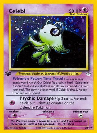 Celebi (3) - 3/64 [Neo Revelation] 1st Edition Holofoil