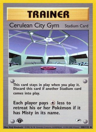 Cerulean City Gym - 108/132 [Gym Heroes] 1st Edition