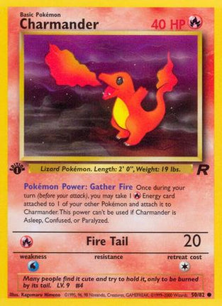Charmander - 50/82 [Team Rocket] 1st Edition