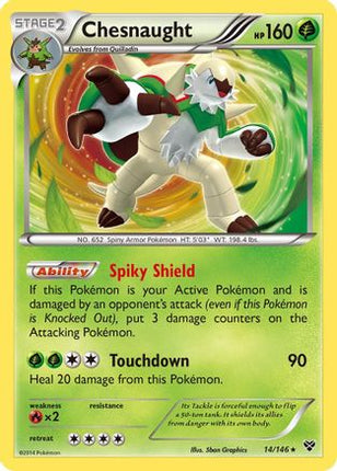 Chesnaught - 14/106 [XY Base Set] Reverse Holofoil