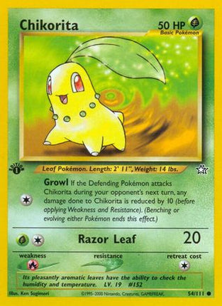 Chikorita (54) - 54/111 [Neo Genesis] 1st Edition