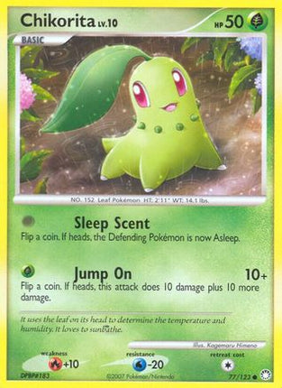 Chikorita - 77/123 [Mysterious Treasures] Reverse Holofoil