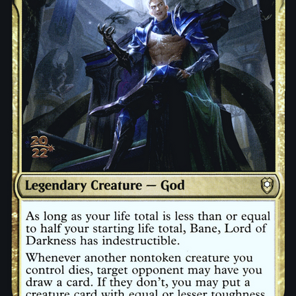 Bane, Lord of Darkness [Battle for Baldur's Gate Promos] Prerelease Foil