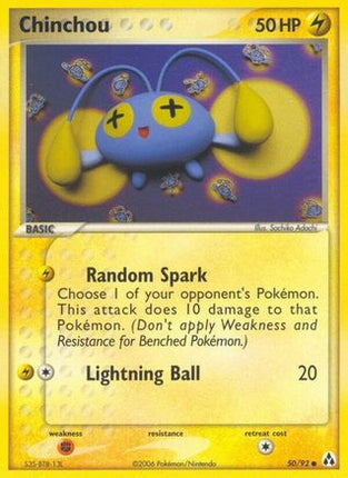Chinchou - 50/92 [Legend Maker] Reverse Holofoil