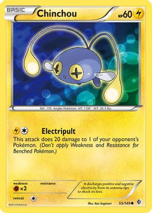 Chinchou - 55/115 [Boundaries Crossed] Reverse Holofoil
