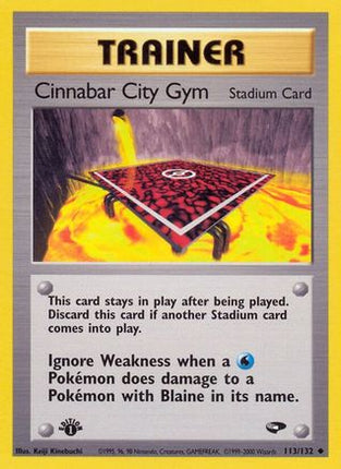 Cinnabar City Gym - 113/132 [Gym Challenge] 1st Edition