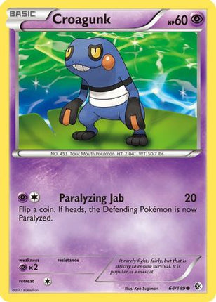 Croagunk (64) - 64/115 [Boundaries Crossed] Reverse Holofoil