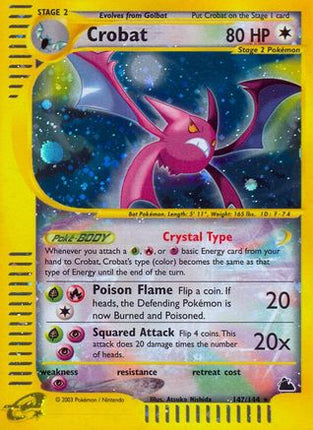 Crobat (147) - 147/144 [Skyridge] Holofoil