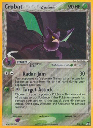 Crobat (Delta Species) - 2/113 [Delta Species] Reverse Holofoil