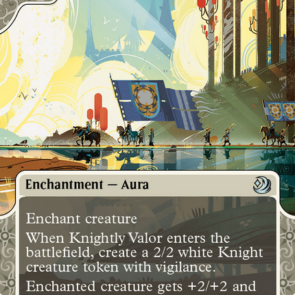 Knightly Valor (Showcase) (Borderless) [Wilds of Eldraine: Enchanting Tales]