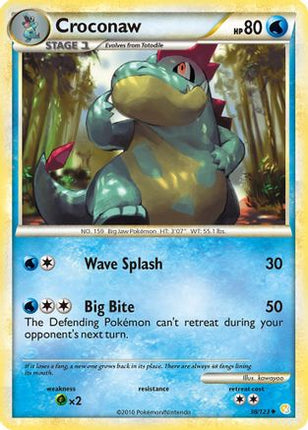Croconaw - 38/106 [HeartGold SoulSilver] Reverse Holofoil